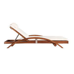 Chaise longue de luxe en teck massif pour l'extérieur, chaise longue de piscine, chaise longue en bois pour patio, idéale pour les resorts, les villas et les hôtels - Product Image 3