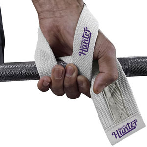 Sangles de levage en coton robustes pour la musculation, l'entraînement en salle de sport, avec poignées antidérapantes pour soulevés de terre et musculation - Product Image 1