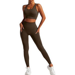 Conjunto de Yoga para Mujer, Ligero, Moderno, Suave, Cómodo, de Tela Suave, el Mejor Proveedor, Ropa Deportiva Transpirable para Correr y Hacer Ejercicio - Product Image 1
