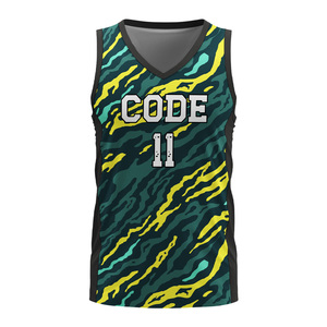Maillot de basket-ball personnalisé pour homme en twill, à séchage rapide, en maille respirante, vêtements de sport - Product Image 2