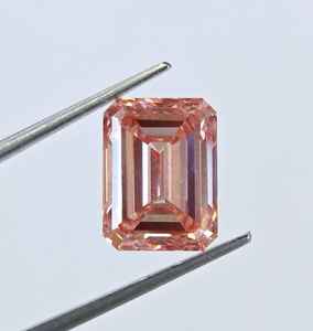 Diamante CVD suelto de corte esmeralda de 3.01 quilates, naranja intenso, cultivado en laboratorio, pulido a mano, para la fabricación de joyas con certificación IGI, para anillo. - Product Image 5