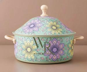 Casserole en émail de qualité supérieure avec couvercle, chauffe-plats de luxe pour cuisine, ustensiles de cuisson, approvisionnement en gros, logo personnalisé OEM disponible - Product Image 4