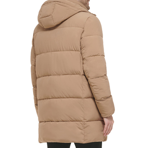 Chaqueta parka larga con capucha para hombre, color caqui, gruesa, para invierno, con cremallera y botones, parkas para hombre - Product Image 3