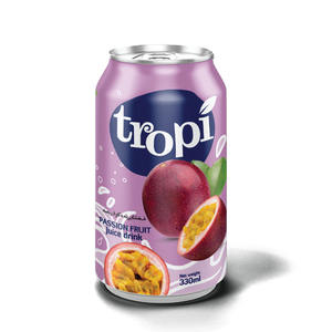Boisson Tropi Juice 330ml en canette aluminium, 100% purée de fruits, faible en gras, fraîchement pressée, aromatisée, certifiée Halal, saveur pastèque - Product Image 4