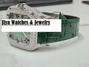 Reloj Automático con Diamantes Moissanite VVS, Miyota Analógico, Correa Lethar, Caja de Acero Inoxidable, Lujoso, Deportivo, Clásico, Antiguo - Product Image 2