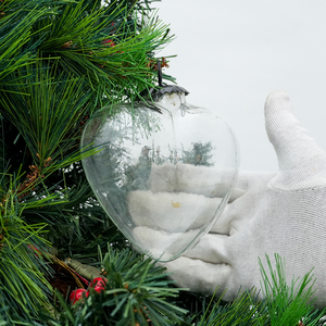 เครื่องประดับคริสต์มาสแก้วใสรูปหัวใจแบบขายส่ง ตกแต่งต้นคริสต์มาสธีมความรักแบบแขวน - Product Image 4