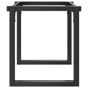 Patas de mesa de centro con estructura en O de acero, 27.6"x11.8"x16.9", patas para muebles - Product Image 5