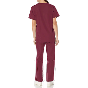 Unisex Stand-Collar Sleeveless Operating Room Dress Nurse <b>Doctor</b> Scrub Top <b>Set</b> Beauty Spa Hospital Use Separate Work Gown - Product Image 4