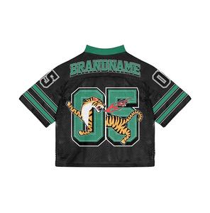 Maillot de football américain de haute qualité personnalisé pour fans, en polyester/coton sublimé, séchage rapide, été, pour hommes et femmes, personnalisable OEM 2026 - Product Image 5