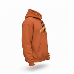 Sweat-shirt à capuche pour homme Rasheed Mfg Co, orange, en molleton de coton, coupe décontractée, avec poche, streetwear, pull-over, poids lourd - Product Image 3