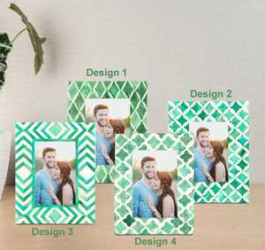 Handmade Customized Bone Inlay Resin Rectangle Photo <b>Frame</b> Tabletop Wall <b>Mount</b> for Home Wedding Decor - Product Image 6