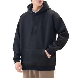 470G-570G algodón de peso pesado nuevo otoño Casual hombres Top Color sólido suéter suelto sudaderas con capucha sudadera de manga larga ropa de hombre - Product Image 1