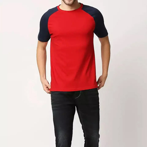 Baseball Style <b>Raglan</b> T shirt Contrast Sleeve Crew Neck Men T-shirt Casual Sporty Short Sleeve <b>Top</b> - Product Image 3