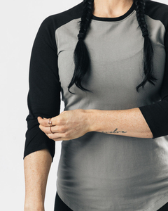 T-shirt pour femmes, coupe classique, manches raglan 3/4, polyester/coton, logo personnalisé, respirant, séchage rapide, écologique, t-shirts d'été - Product Image 3