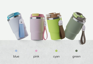 Gobelet à café isotherme 360 ml 480 ml 12 oz 16 oz Tasse à café en acier inoxydable à double paroi Couvercle 2 en 1 - Product Image 4