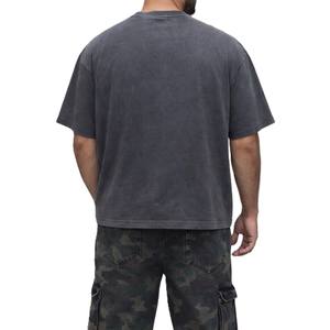 T-shirt pour homme en coton premium lavé, motif floral crâne personnalisé, fabrication OEM, production en gros sous marque privée - Product Image 2