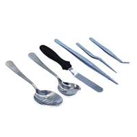Set Peralatan Plating Chef 6 Buah Altomme Instruments dari Baja Anti Karat, Perlengkapan Kuliner Profesional untuk Dekorasi Makanan, Termasuk Penjepit dan Sendok