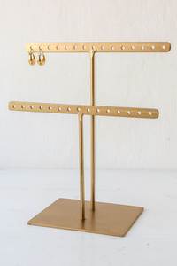 Gold Jewelry Organizer Stand With <b>Watch</b> Holder And Necklace Rack For Bedroom Desk Storage Display Modern Design Rectangle Shape - Product Image 4