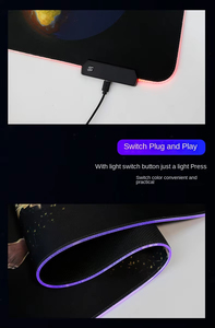 แผ่นรองเมาส์เกมมิ่ง RGB ขนาดใหญ่, ยางกันน้ำ, พิมพ์ลายเรืองแสง, โลโก้สีตามสั่ง 80x30 ซม. 90x40 ซม. - Product Image 6