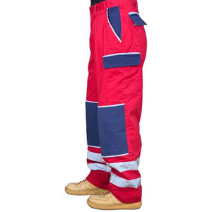 Pantalones de Trabajo de Alta Visibilidad con Cintura Elástica, Material PET Reflectante, Ligeros y Transpirables para Hombre, Uso en Primavera y Otoño - Product Image 3