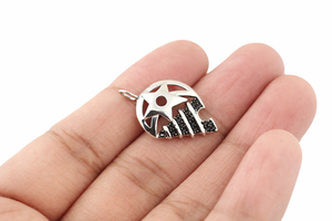 Collar con colgante de estrella fugaz de plata de ley 925 hecho a mano con diamantes negros – Regalo único para mujeres - Product Image 3