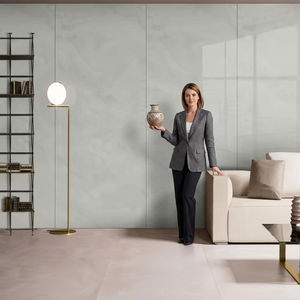 Carreaux de sol en pierre frittée pleine masse gris cendré de haute qualité 160x320cm pour chambre, couloir, allée extérieure et jardin - Product Image 2