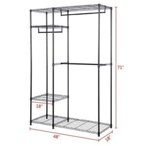 Portaoggetti portapacchi portaoggetti in acciaio portatile Organizer guardaroba Organizer - Product Image 2