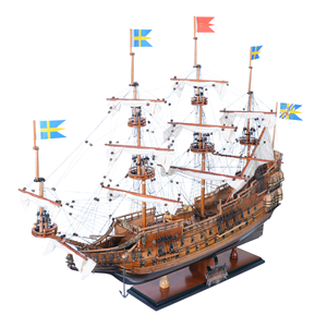 Modèle de bateau à voile moyen Wasa T081, ligne Admiral, artisanal, peint à la main, décoration nautique en bois, cadeau d'affaires maritime, 77Lx24Wx62H cm - Product Image 2