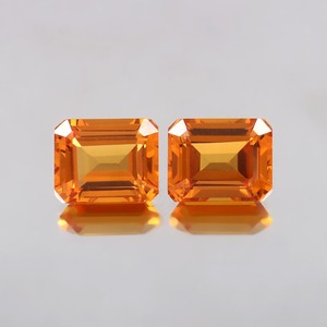 Pierre précieuse en citrine de laboratoire de forme octogonale, calibrée, de couleur brandy foncé, pour la fabrication de bijoux, pierre précieuse de forme octogonale - Product Image 4