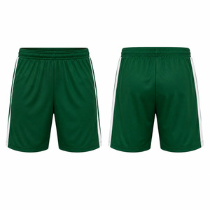 Ensemble d'uniformes de football pour hommes, vert et blanc dégradé, sublimé, manches courtes, shorts à taille élastique, col rond, évacuation de l'humidité - Product Image 3