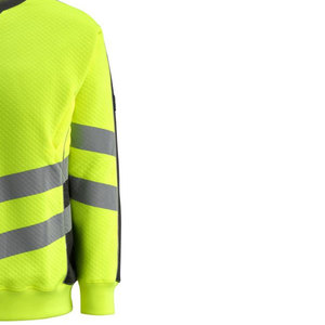 Chemises à manches longues haute visibilité réfléchissantes, sweat-shirt de sécurité personnalisé, sweat-shirt réfléchissant haute visibilité jaune/noir - Product Image 3