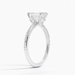 Bague BOJ 0150 en argent 925, taille émeraude, sertissage à griffes, solitaire, diamant 2 carats, couleur D, VVS1, moissanite GRA, prix bas - Product Image 2