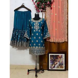 Ensemble haut et bas pour femme avec Dupatta pour fête - Product Image 1