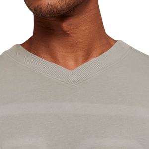 เสื้อยืดเจอร์ซีย์ทรงโอเวอร์ไซส์สำหรับผู้ชาย ซักแล้ว ใส่สบาย เหมาะสำหรับออกกำลังกาย ระบายอากาศได้ดี ทรงหลวม สีเทาสโมคกี้ - Product Image 4