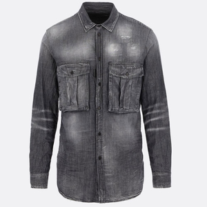 Veste en jean pour homme, vêtements de mode masculine, streetwear, vestes, manteaux, tissu vintage, logo personnalisé, vestes en jean tricotées pour homme - Product Image 3