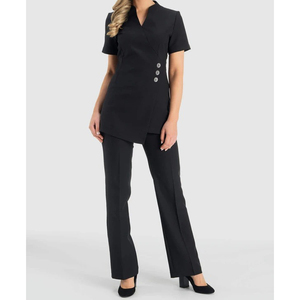 ชุดยูนิฟอร์มช่างเสริมสวย Wexturn ผ้าฝ้ายผสมโพลีเอสเตอร์ ระบายอากาศได้ดี แบบ unisex รับผลิตแบบ OEM สีตามสั่ง - Product Image 1