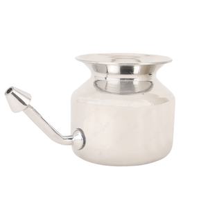 HealthAndYoga SteloKleen - Jarra Nasal de Acero Inoxidable de 250 ml, Herramienta Ayurvédica para Enjuague Nasal, Higiene Diaria, Hidratación Nasal, India - Product Image 1