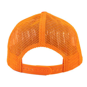 Casquette de baseball décontractée orange en gros pour l'été, broderie 8 logos, maille ajustable, boucle métallique, 100% coton, broderie personnalisée - Product Image 5
