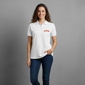 Ladies Plain Polo <b>T</b>-<b>Shirts</b> Knit Collar Short Sleeve Womens Regular Fit Golf <b>Shirt</b> - Product Image 1