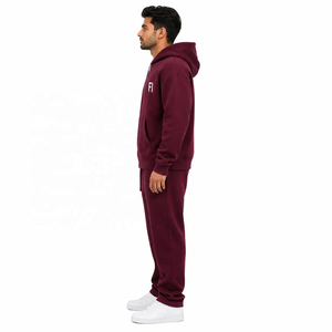 Men's Custom <b>Hooded</b> Sweatshirt <b>Zip</b>-Up Hoodies Set Regular Fit Fleece Casual Streetwear Full <b>Zip</b> Front Logo Print Tracksuit OEM - Product Image 2