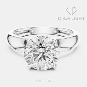 2.25CT Lab Grown Diamond 14KT White Gold Engagement <b>Ring</b> Round Cut Bridal <b>Ring</b> IGI Certified Fine Jewelry Women Gift - Product Image 1