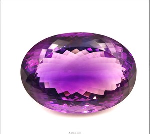 Pierre précieuse améthyste naturelle de qualité supérieure, taille ovale, facettée, violet foncé, pour la fabrication de bijoux, ORGANIC GEMS, 27x23x17mm - Product Image 3