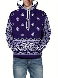 Sudadera con Capucha y Estampado de Bandana Personalizada para Hombre |   Suéter Azul Marino Sólido para Primavera |   Sudadera con Capucha de Felpa de Algodón Grueso de Primera Calidad, Ecológica - Product Image 2