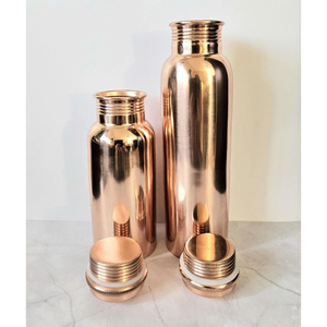 Botella Deportiva de Cobre para Bebidas al Aire Libre con Tapa, Revestimiento Anticorrosión, Apta para Agua Hirviendo, Ecológica - Product Image 5