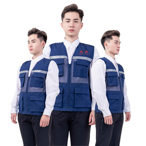 CUSTOMIZE DESIGN Work Vest Safety/fishing/engineer with Multi Pockets Reflective <b>Clothing</b> Sleeveless Workwear with logo OEM/ODM - Product Image 6