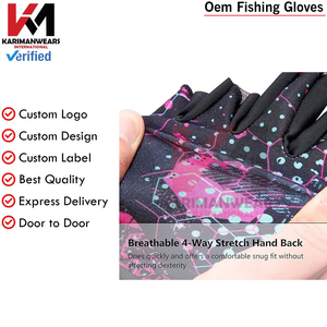 Gants de pêche sur mesure avec logo personnalisé, antidérapants, pour la pêche en plein air, pour les grossistes, les importateurs, la vente en gros - Product Image 6