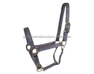 Licol de cheval en Nylon, taille personnalisée, classique fait à la main, plusieurs couleurs réglables, couronne et bras roulés, avec matériel robuste - Product Image 3