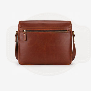 Luxury Vintage Genuine Leather Men's Messenger <b>Bag</b> – Premium Casual Flap Shoulder Tote <b>Bag</b> for <b>Work</b> and Travel - Product Image 4