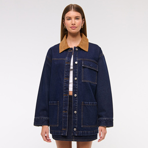 Regular Fit Women's Denim Jacket with Button Turn Down Collar Vintage Casual Style Windproof Winter Fashion - Product Image 2
