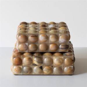 Caja Decorativa Hecha a Mano con Hueso Natural para Frutos Secos y Vajilla Colorida - Product Image 3